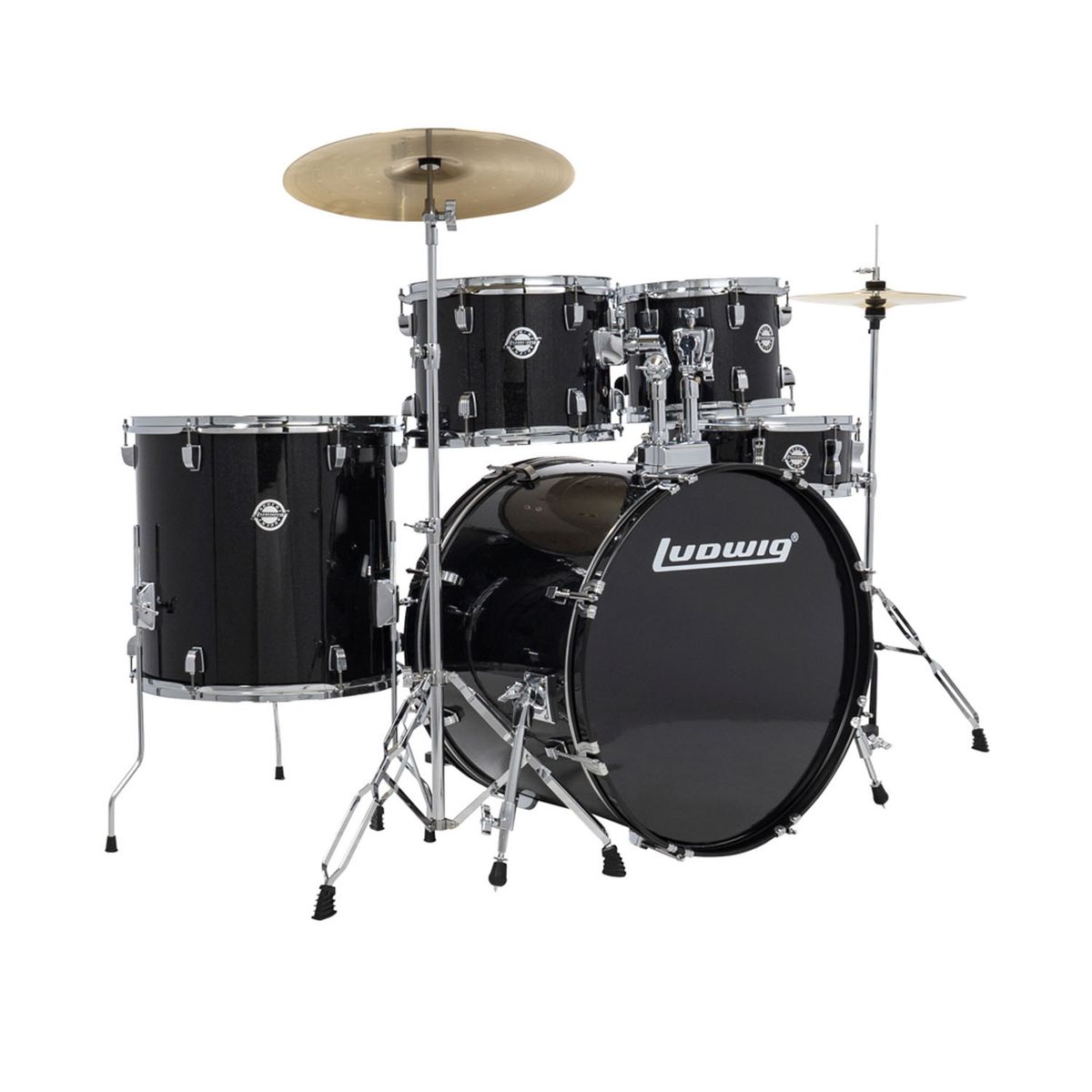 LUDWIG - Bateria Acustica Ludwig Accent Black Sparkle