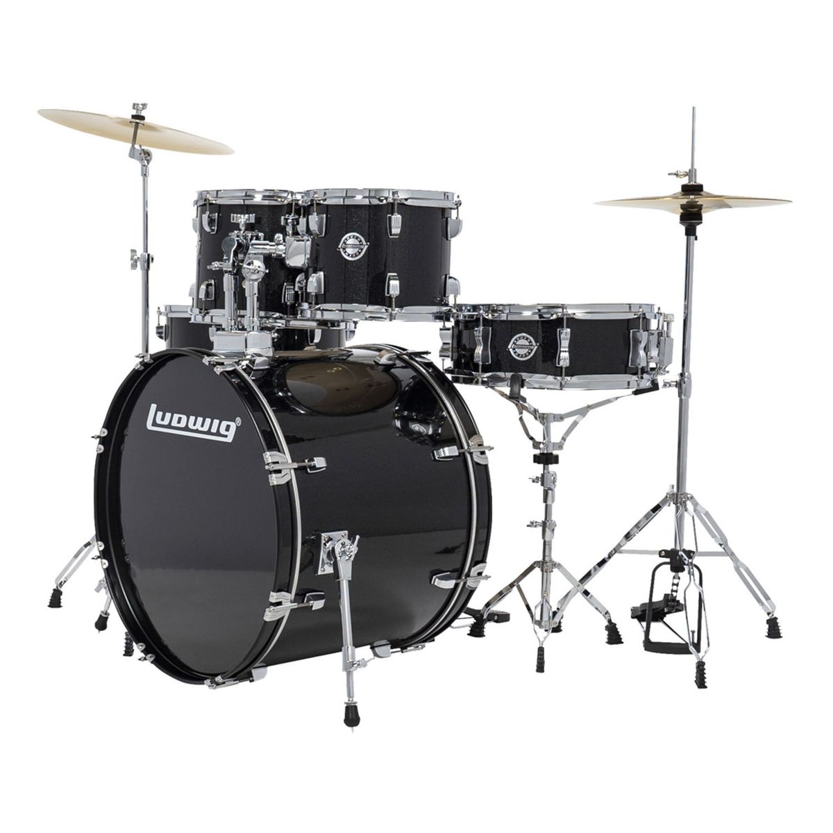 LUDWIG - Bateria Acustica Ludwig Accent Black Sparkle