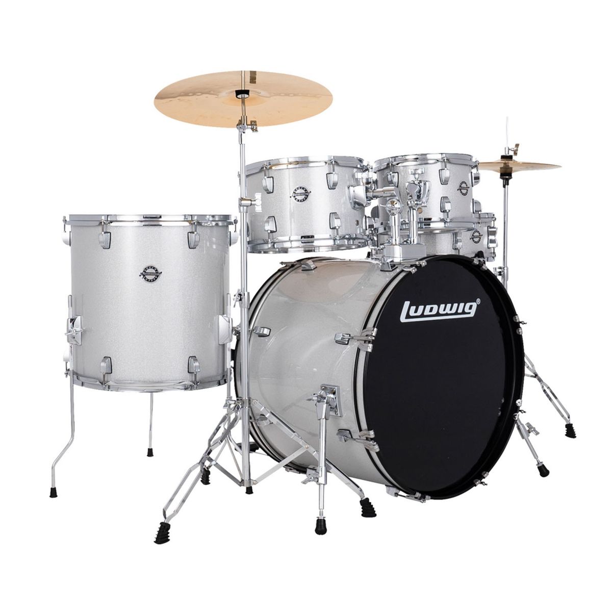 LUDWIG - Bateria Acustica Ludwig Accent Silver Sparkle