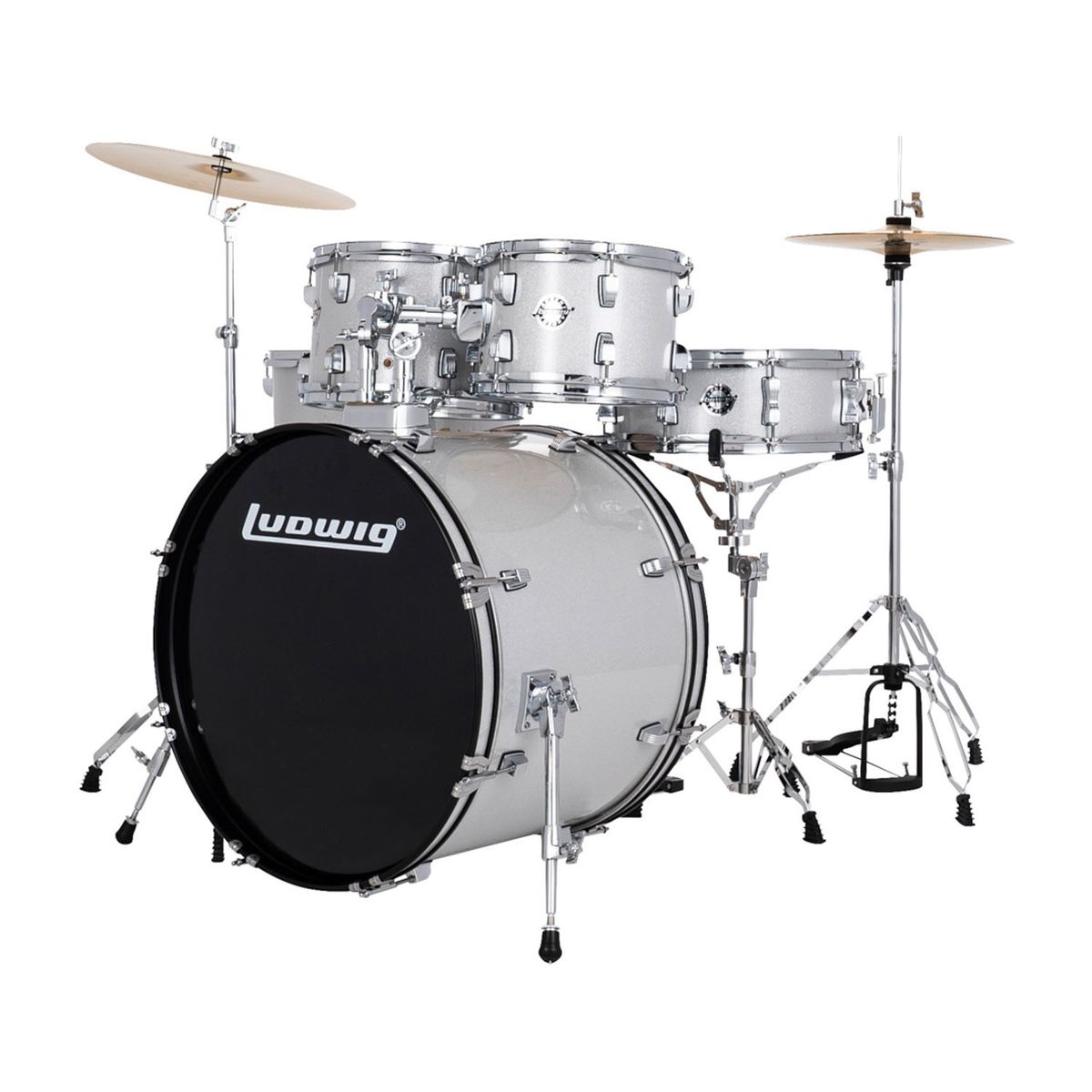 LUDWIG - Bateria Acustica Ludwig Accent Silver Sparkle