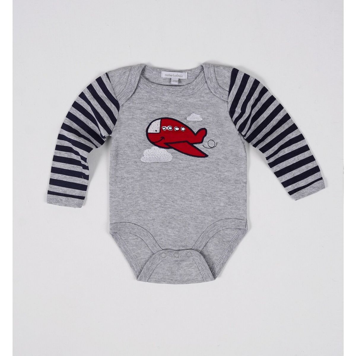 MOTHERS CHOICE - Tripack De Bodys Para Bebe Con Dibujo De Avion