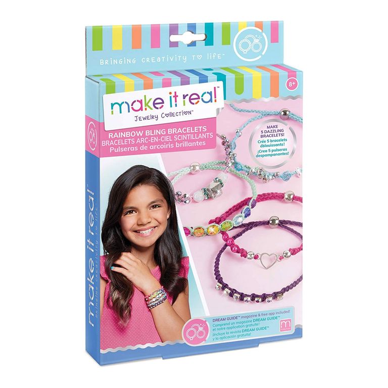 Make It Real Set Para Hacer Pulseras Bling Arcoiris