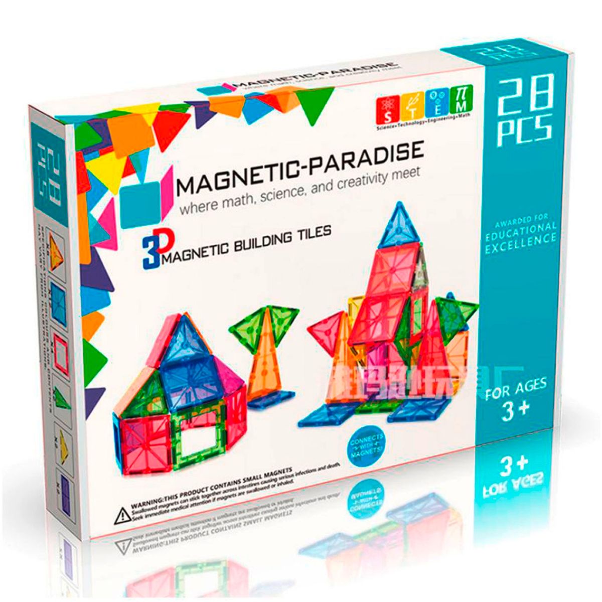 MAGNETICS - Bloques Magnéticos Para Construir 28 Piezas Magnetics