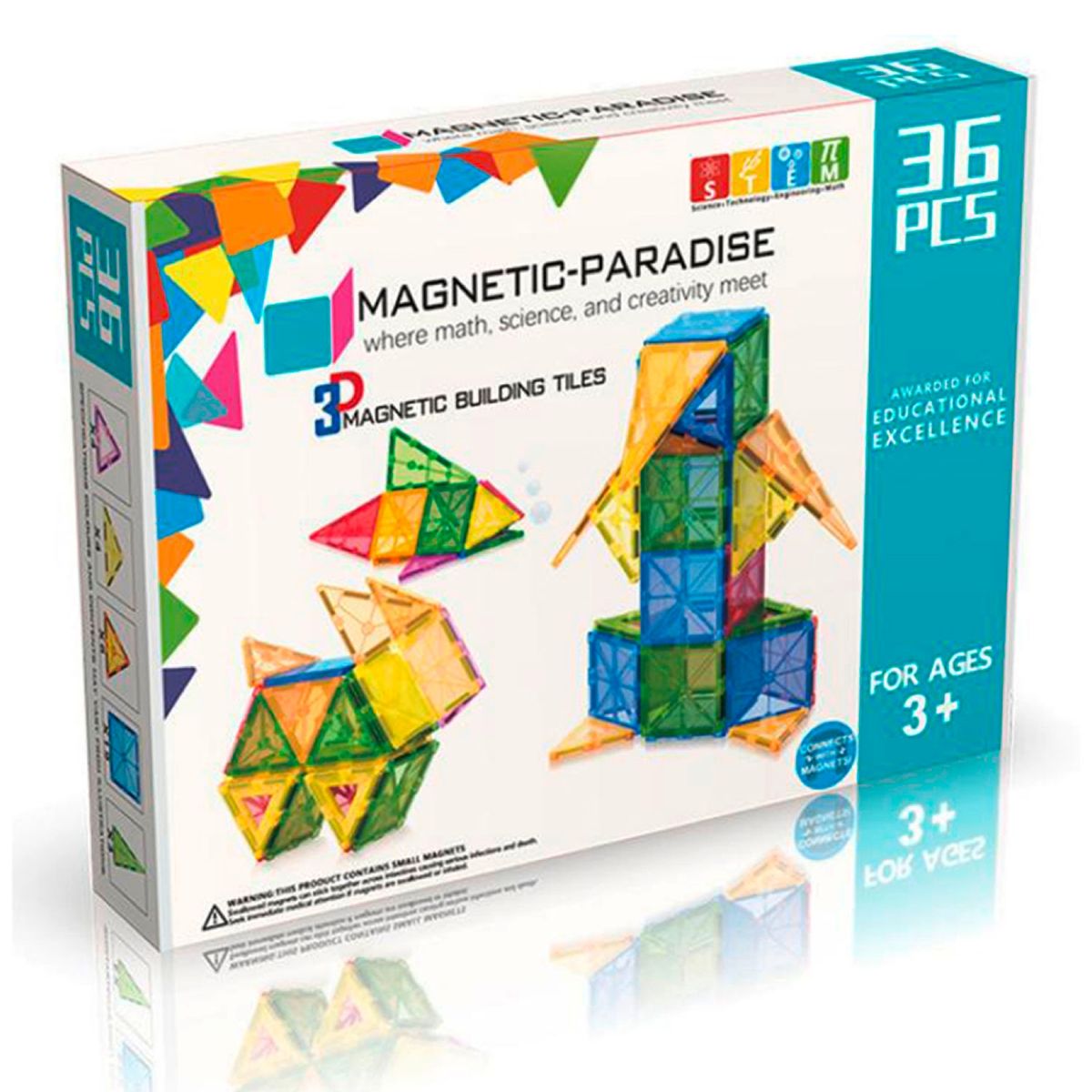 MAGNETICS - Bloques Magnéticos Para Construir 36 Piezas Magnetics