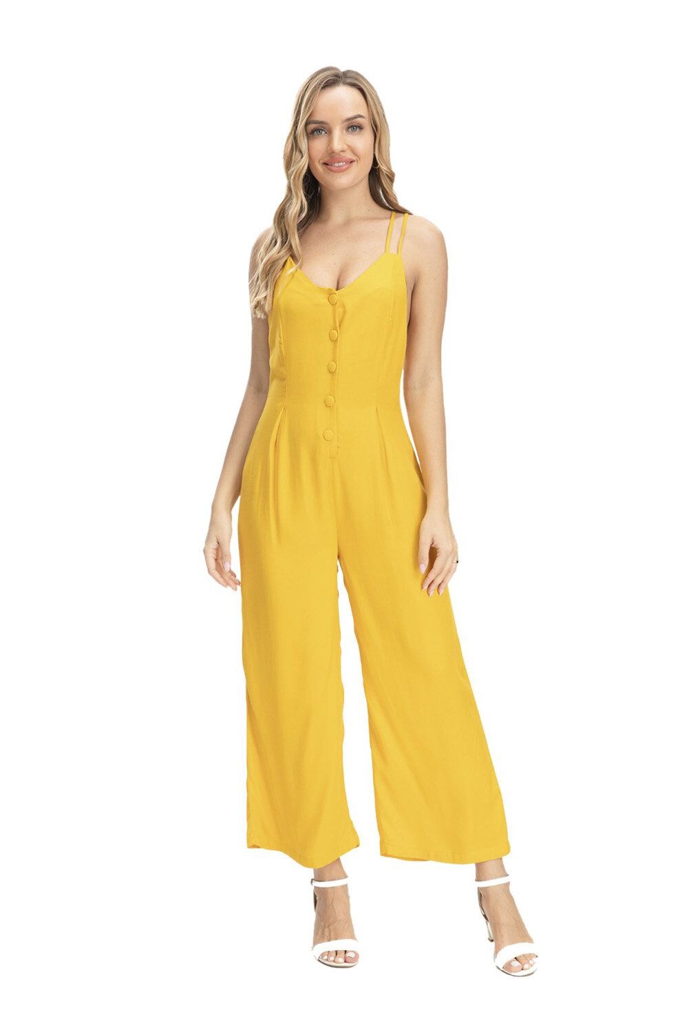 FASHION'S PARK - Enterito Culotte Mujer Mostaza