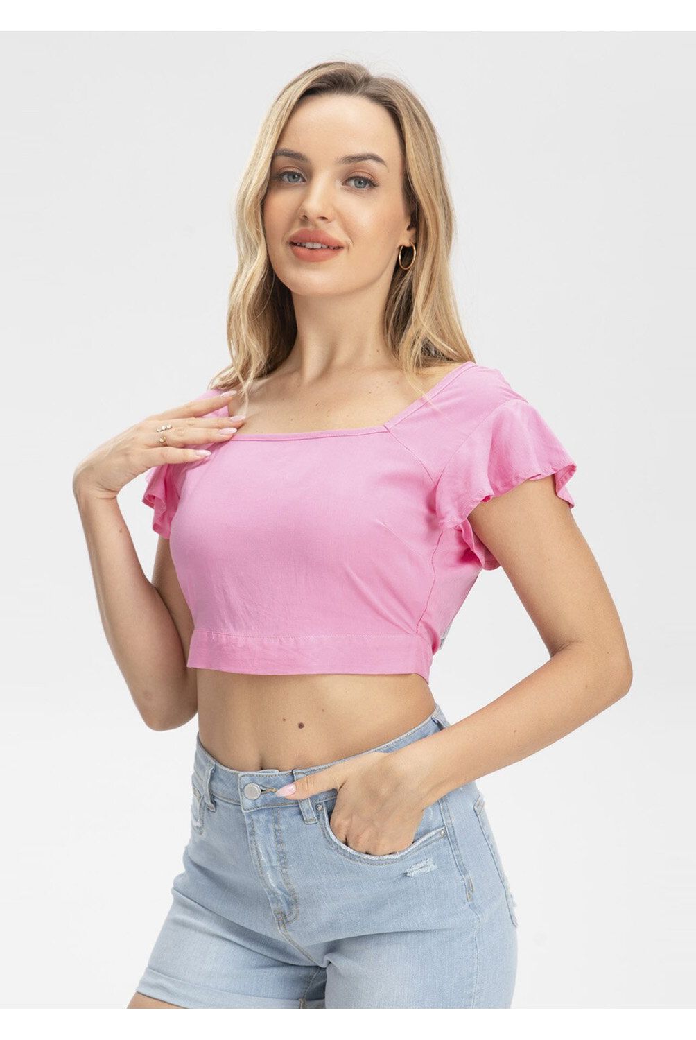 FASHION'S PARK - Blusa Amarras Espalda Mujer Rosado