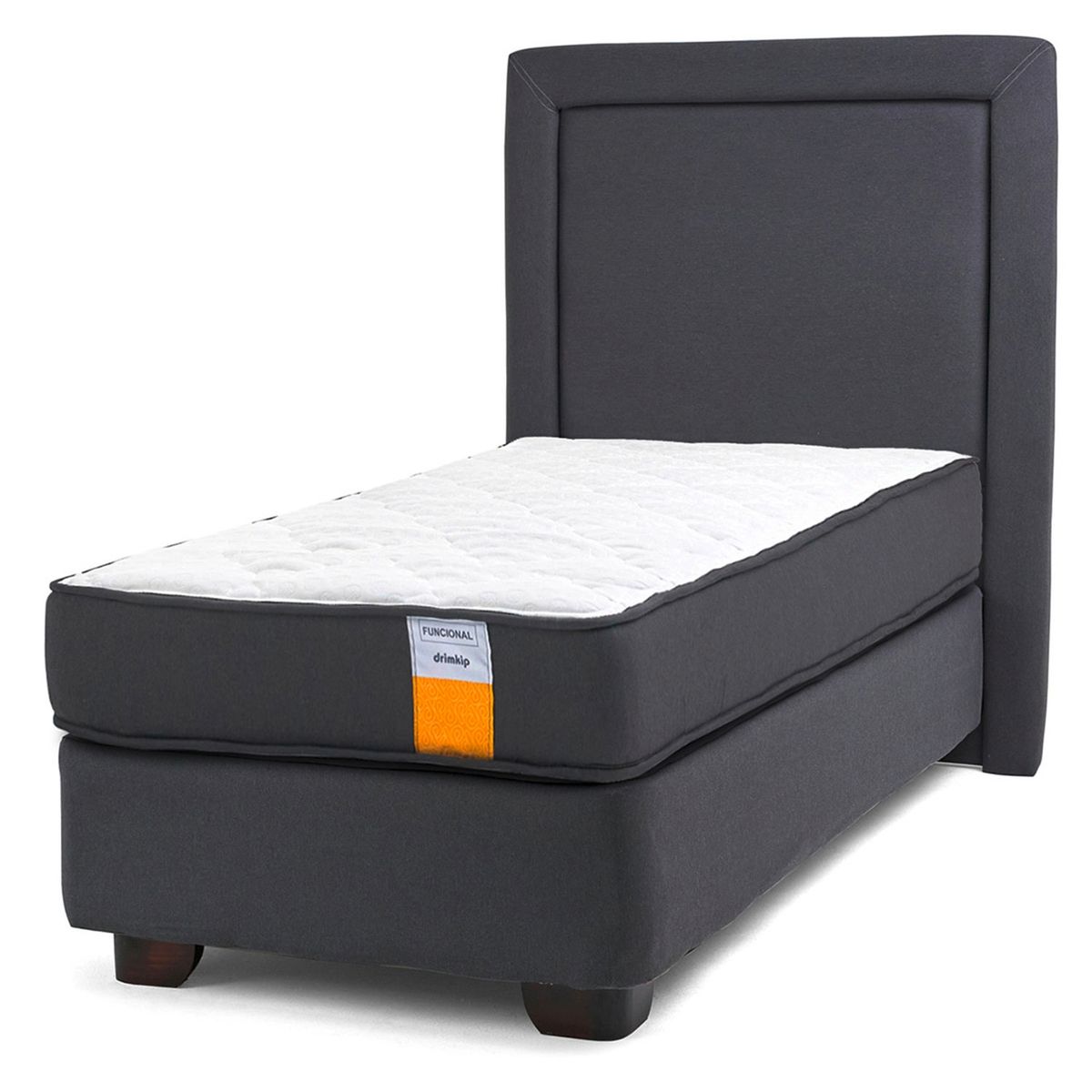 DRIMKIP - Cama Americana Funcional 1 Plaza Plus 90x200 Cm + Respaldo Drimkip