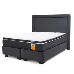DRIMKIP - Cama Americana Funcional 2 Plazas 150x190 Cm + Respaldo + Topper