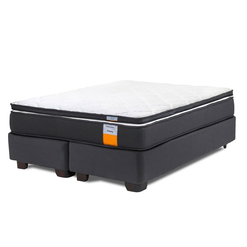 DRIMKIP - Cama Americana Funcional 2 Plazas 150x190 Cm + Topper Drimkip