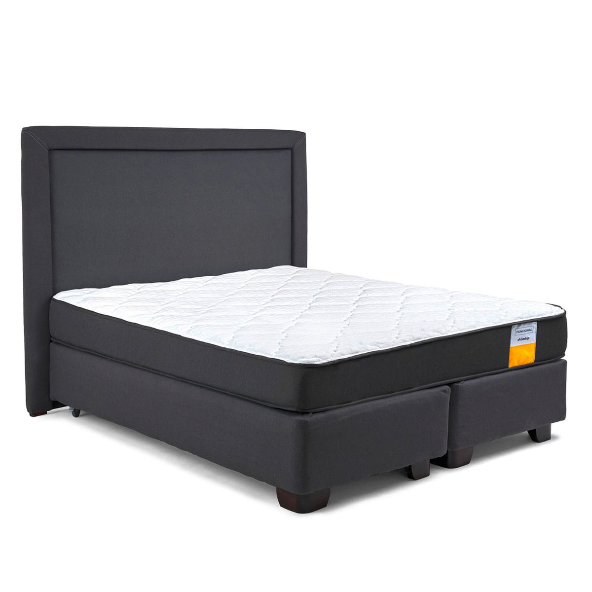 DRIMKIP - Cama Americana Funcional Full 137X190 Cm + Respaldo  Drimkip