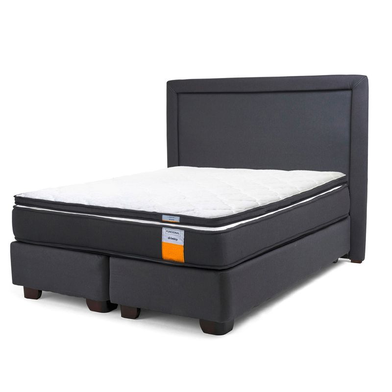 DRIMKIP - Cama Americana Funcional King 180x200 Cm + Respaldo + Topper Drimkip