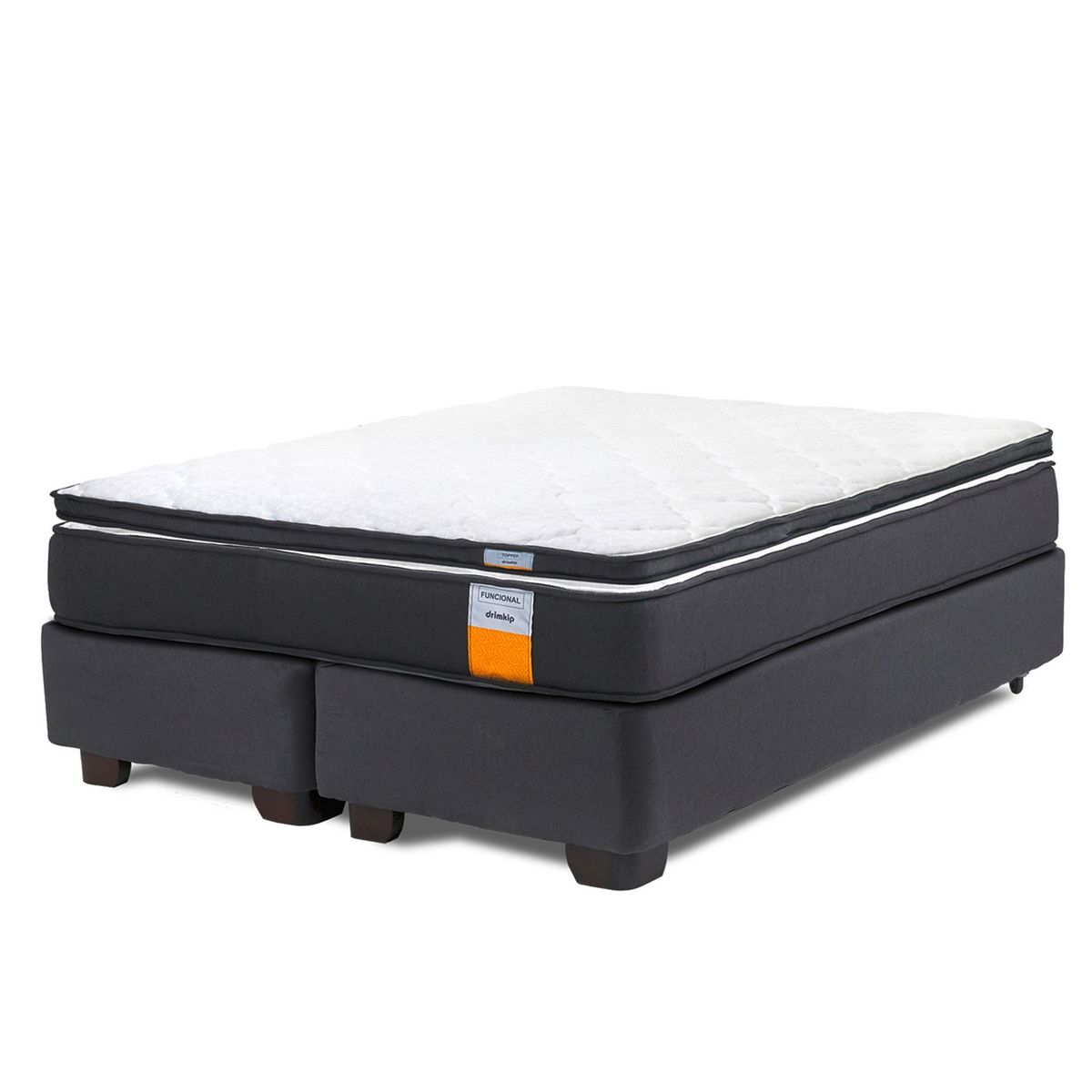 DRIMKIP - Cama Americana Funcional Queen 160x200 Cm + Topper Drimkip
