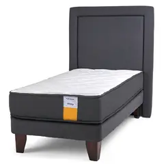 DRIMKIP - Cama Europea Funcional 1 Plaza Plus 90x200 Cm + Respaldo