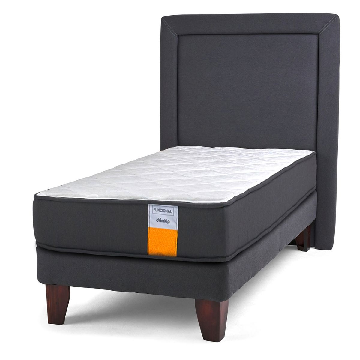 DRIMKIP - Cama Europea Funcional 1.5 Plazas Plus 105x200 Cm + Respaldo  Drimkip