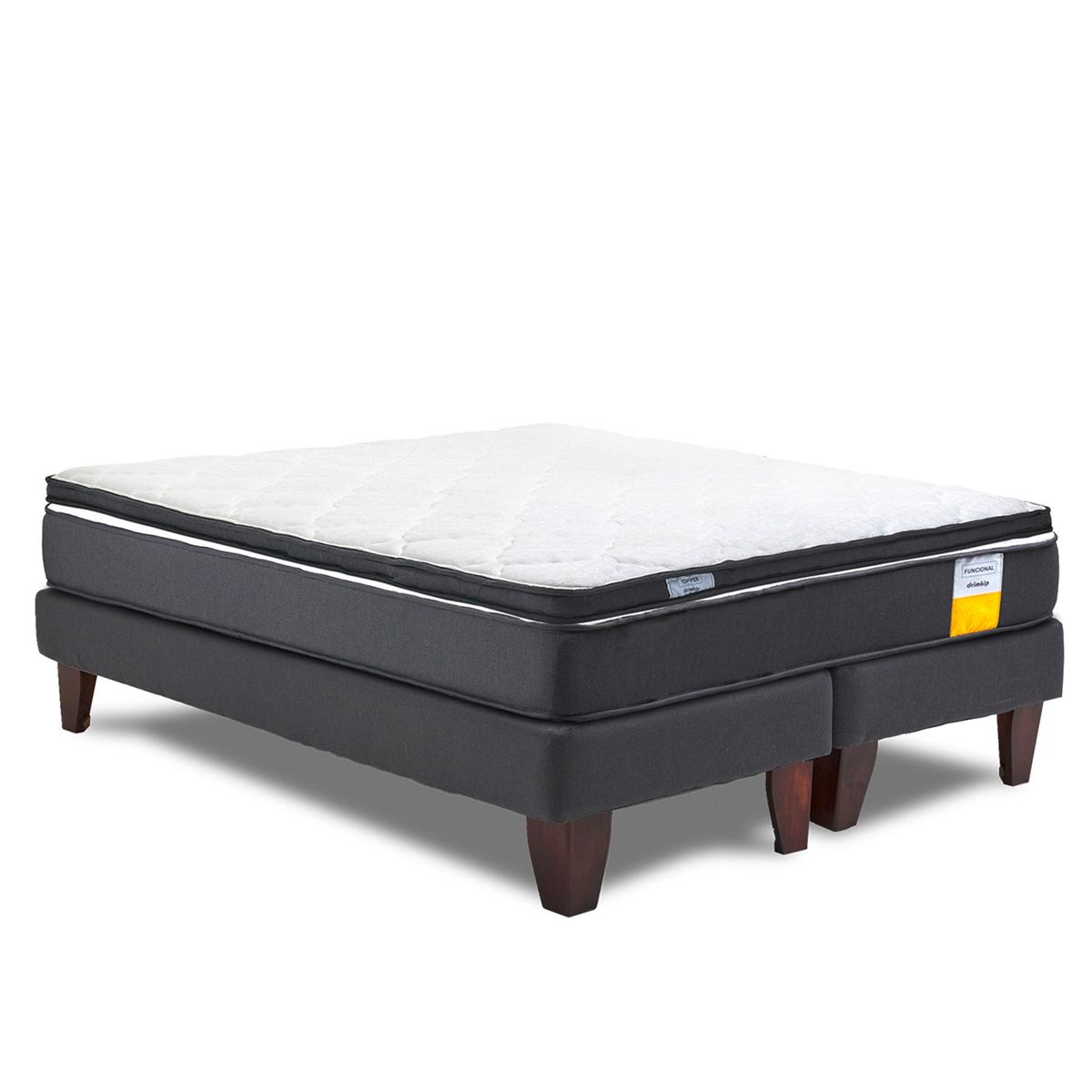 DRIMKIP - Cama Europea Funcional 2 Plazas 150x190 Cm + Topper Drimkip