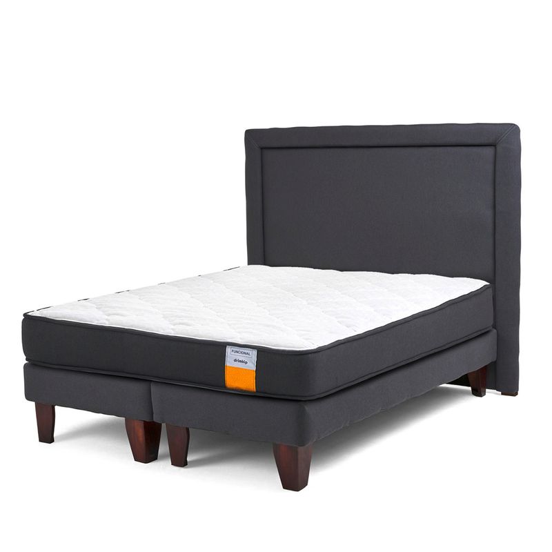 DRIMKIP - Cama Europea Funcional 2 Plazas Plus 150x200 Cm + Respaldo Drimkip