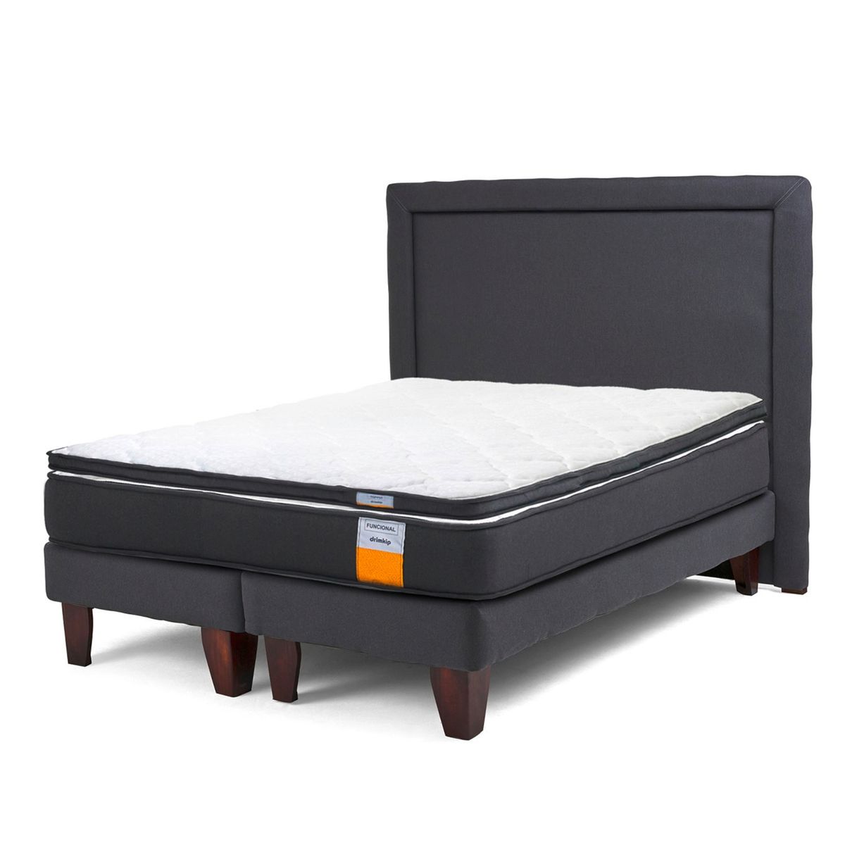 DRIMKIP - Cama Europea Funcional 2 Plazas Plus 150x200 Cm + Respaldo + Topper Drimkip