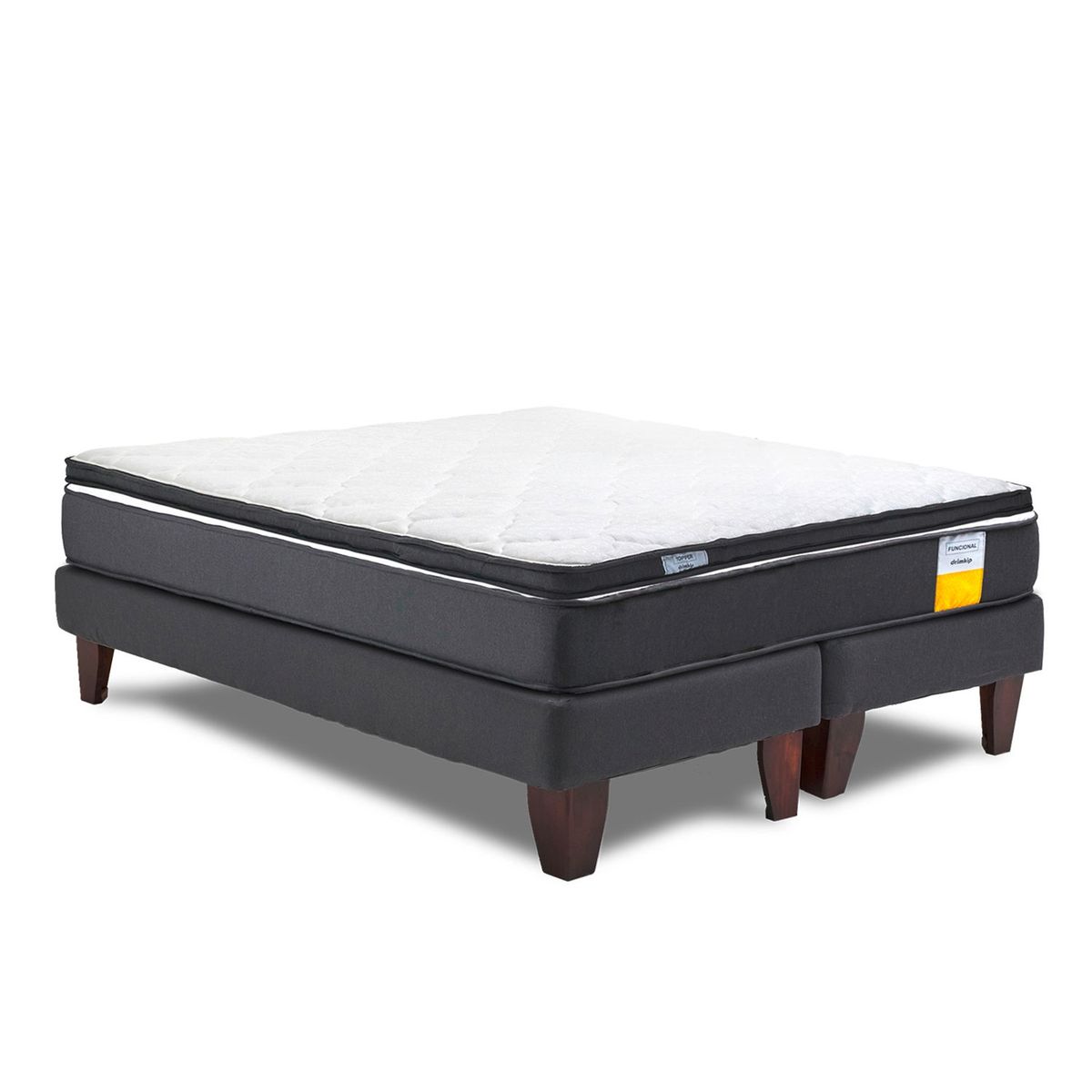DRIMKIP - Cama Europea Funcional Full 137x190 Cm + Topper Drimkip
