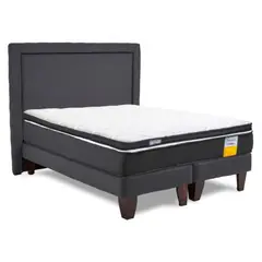 DRIMKIP - Cama Europea Funcional King 180x200 Cm + Respaldo + Topper