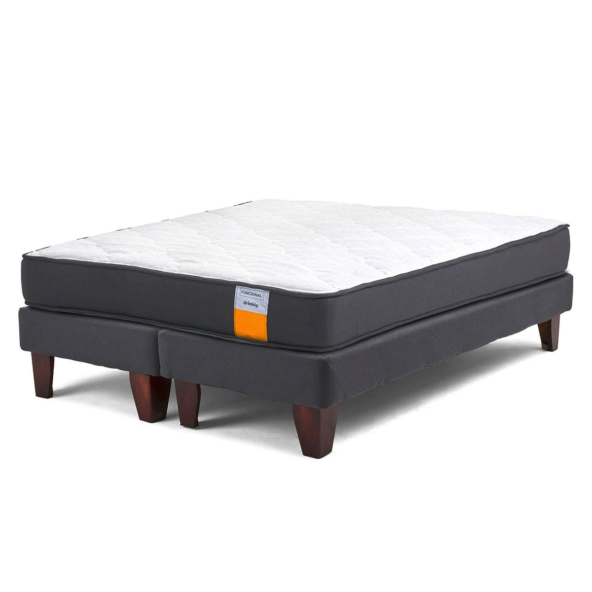 DRIMKIP - Cama Europea Funcional 2 Plazas X 1.90T Base Dividida Drimkip