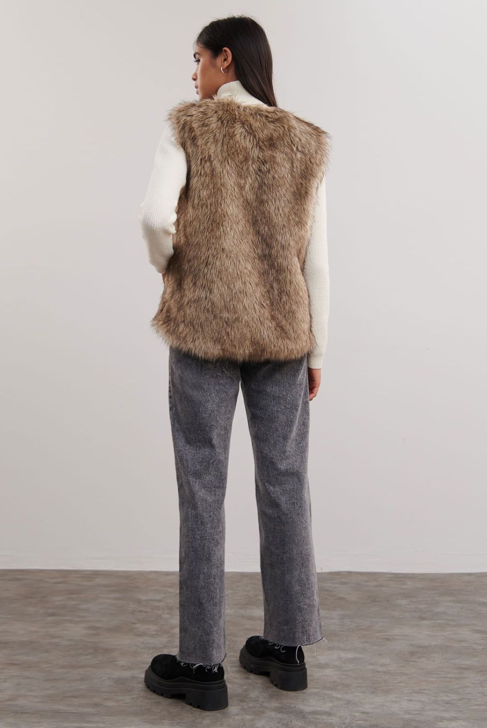 BROWNIE - Brownie Chaqueta Efecto Pelo Mujer