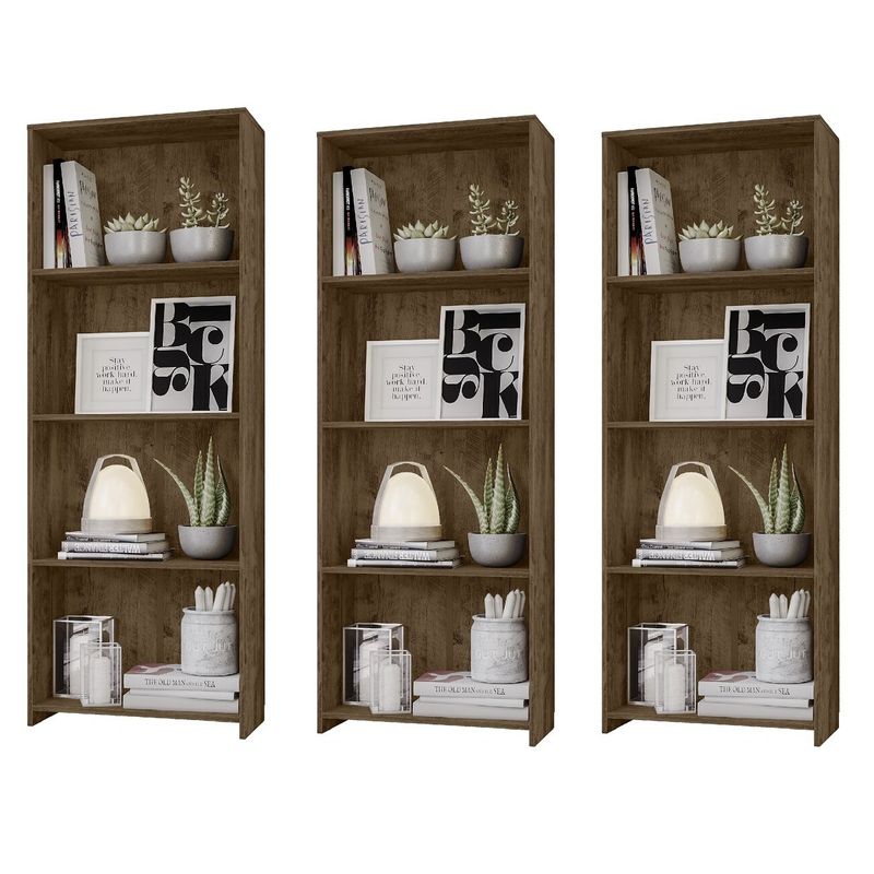 ROCH LTDA - Combo 3 Libreros Roch M-705 Castaño