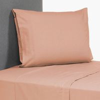 Juego de Sábanas 144 Hilos Naranjo 1.5 Plazas