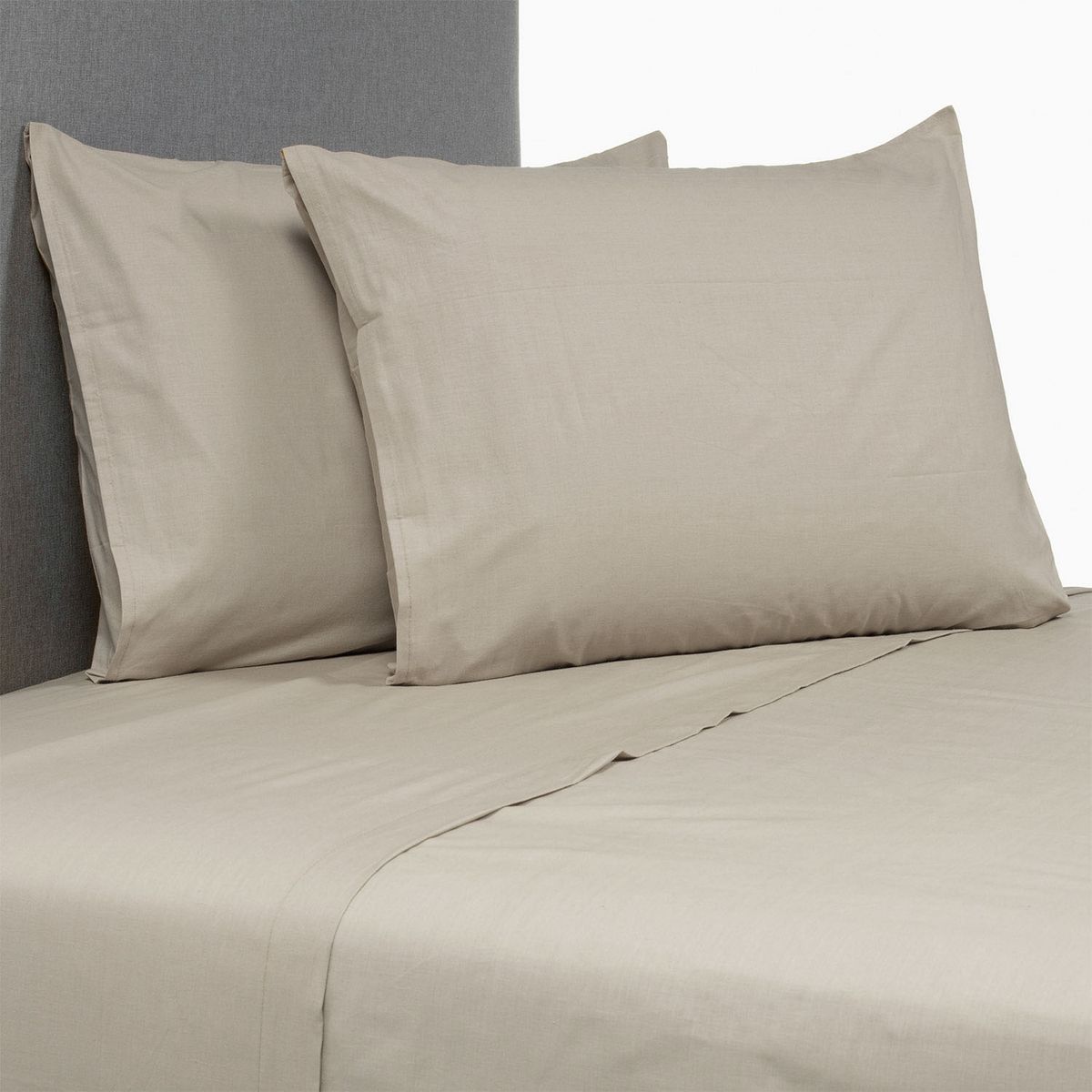 ZAHR - Juego de Sábanas 144 Hilos Gris King Zahr