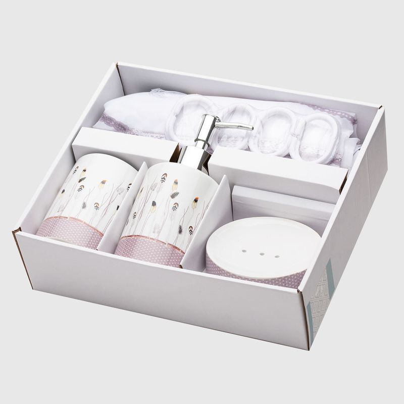 ZAHR - Set Accesorios De Baño 16 Piezas Poliéster Zahr