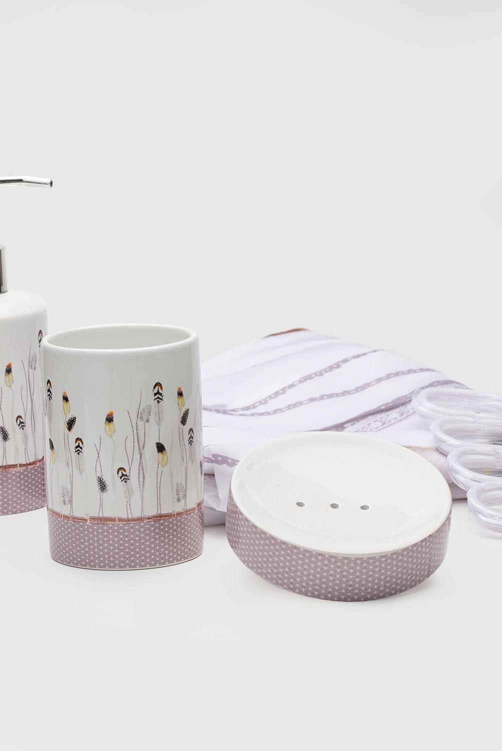 ZAHR - Set Accesorios De Baño 16 Piezas Poliéster Zahr