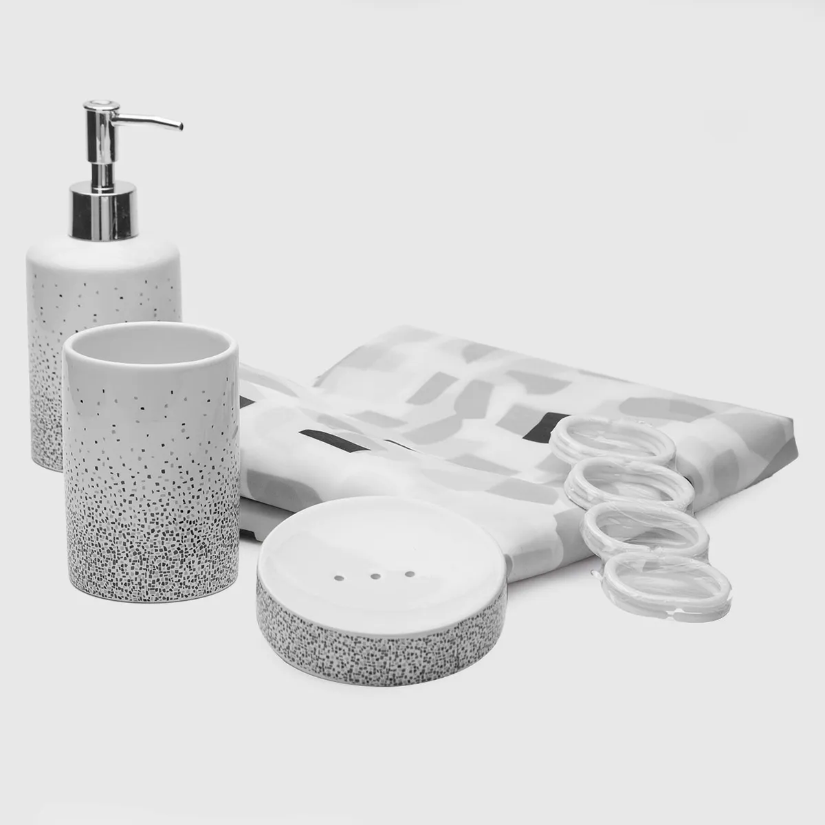 ZAHR - Set Accesorios De Baño 16 Piezas Vidrio Zahr