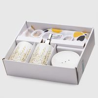 Set Accesorios De Baño 16 Piezas Poliéster