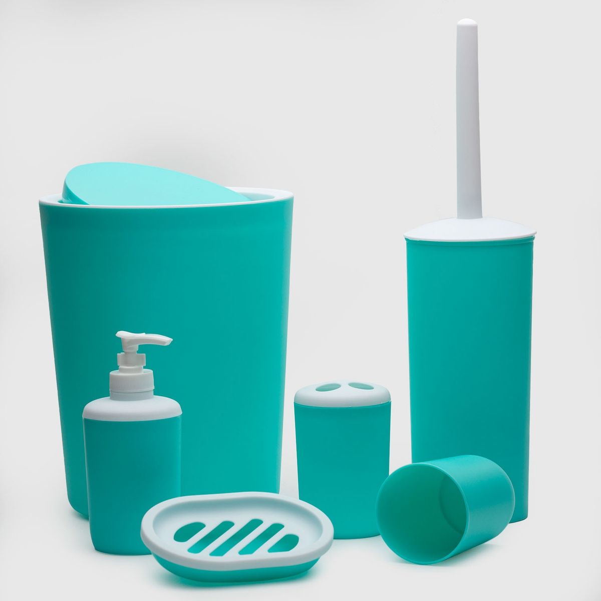 ZAHR - Set Accesorios De Baño 6 Piezas Polipropileno Zahr