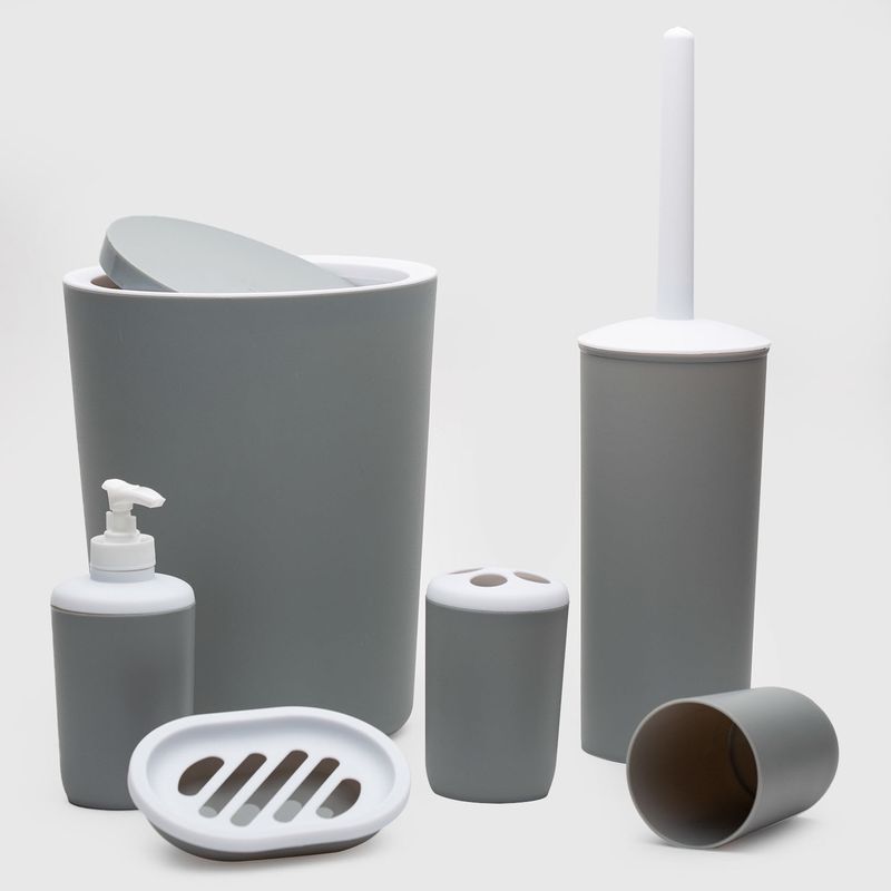 ZAHR - Set Accesorios De Baño 6 Piezas Polipropileno Zahr
