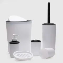ZAHR - Set Accesorios De Baño 6 Piezas Polipropileno