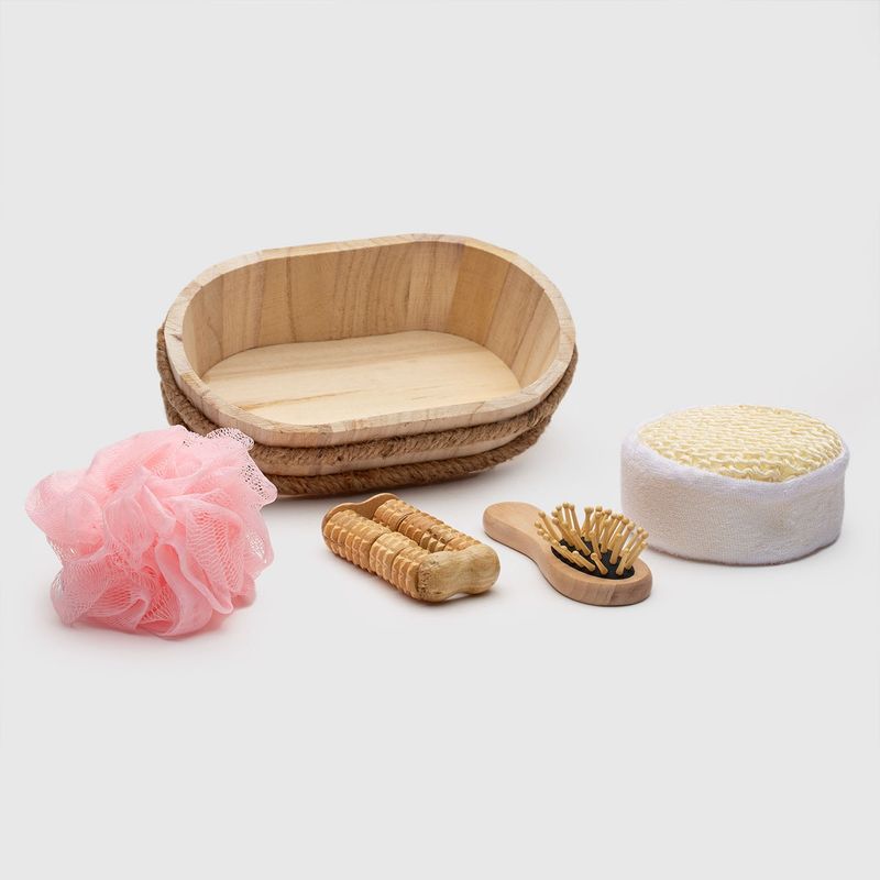 ZAHR - Set Accesorios De Baño 5 Piezas Poliéster Zahr