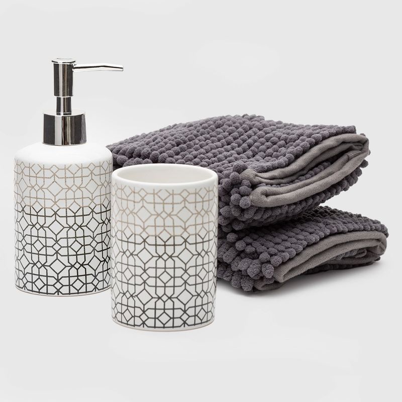 ZAHR - Set Accesorios De Baño 3 Piezas Cerámica Zahr