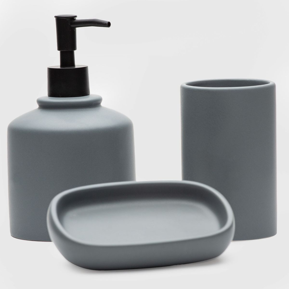 ZAHR - Set Accesorios De Baño 3 Piezas Cerámica Zahr
