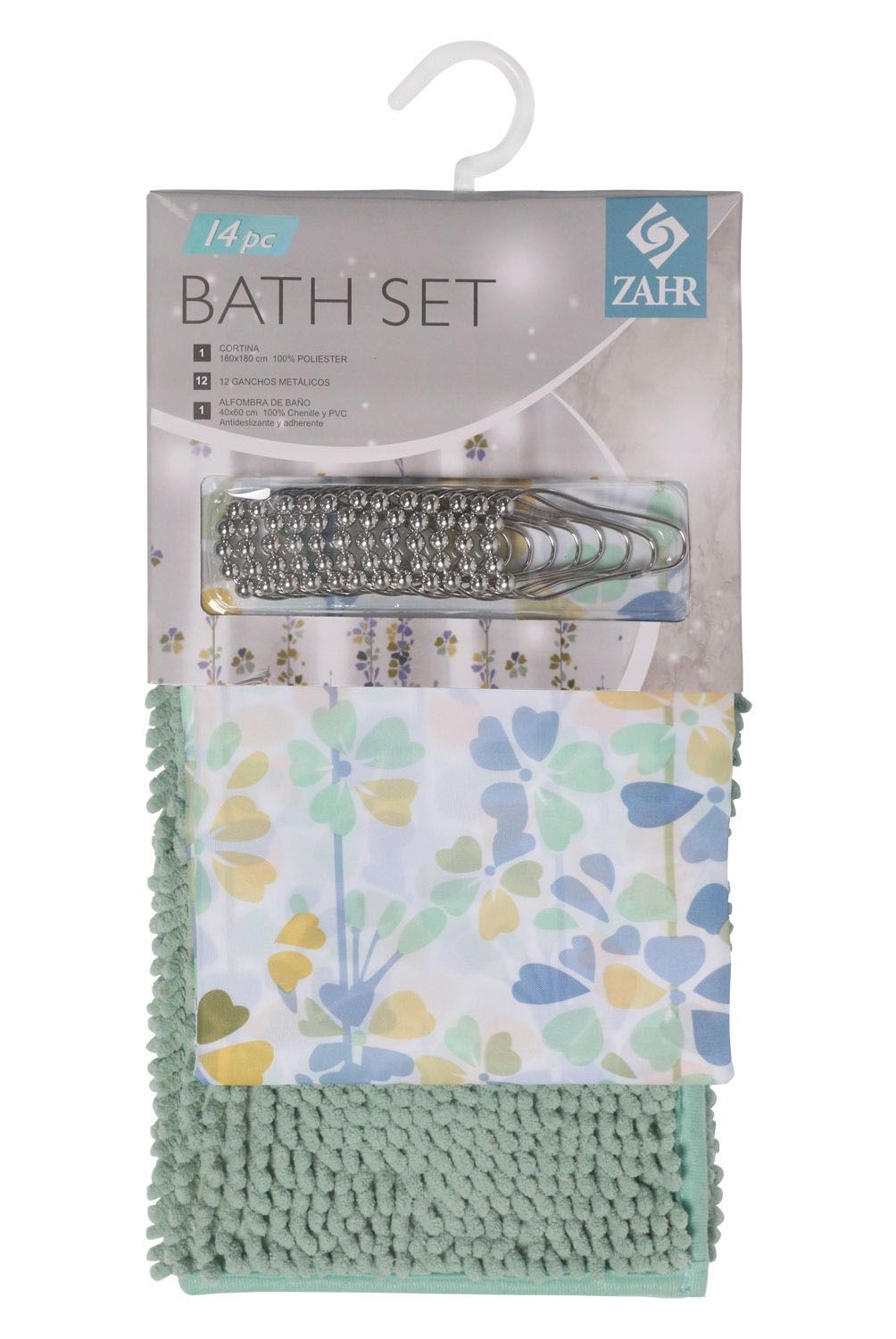 ZAHR - Set Accesorios De Baño 14 Piezas Poliéster Zahr