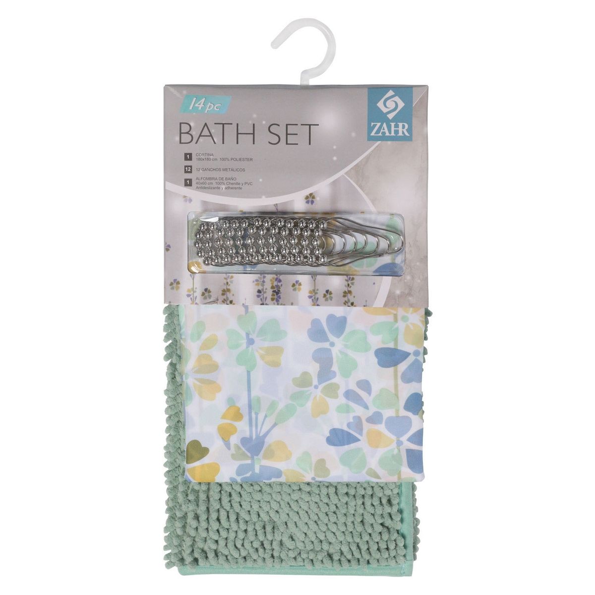 ZAHR - Set Accesorios De Baño 14 Piezas Poliéster Zahr