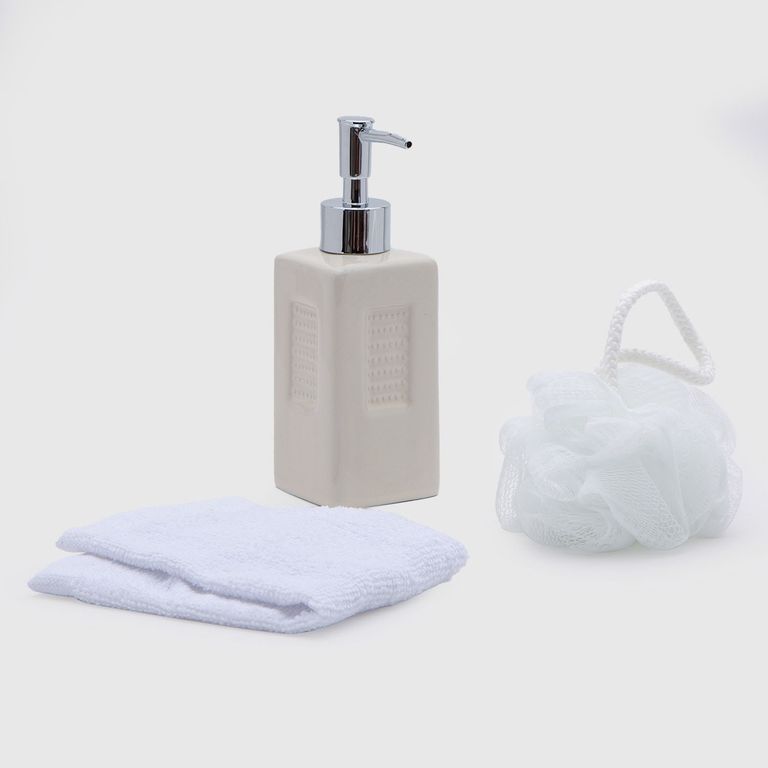 Set Accesorios De Baño 3 Piezas Poliéster