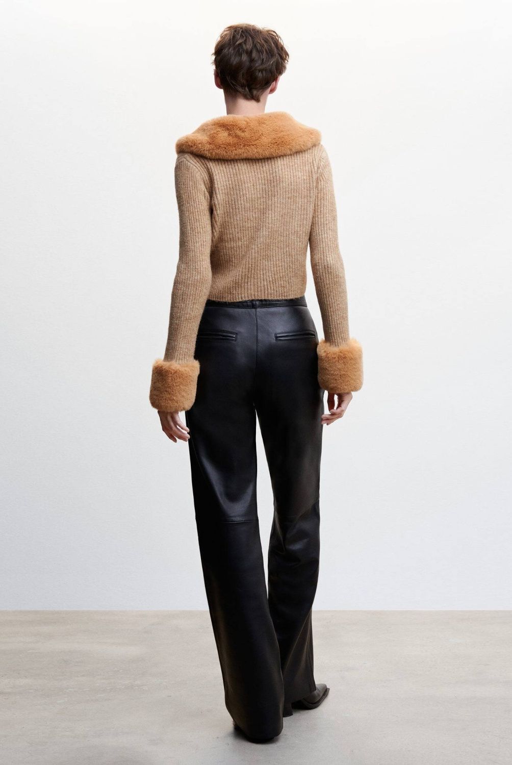 MANGO - Mango Chaleco Cuello Pelo Puddle Mujer