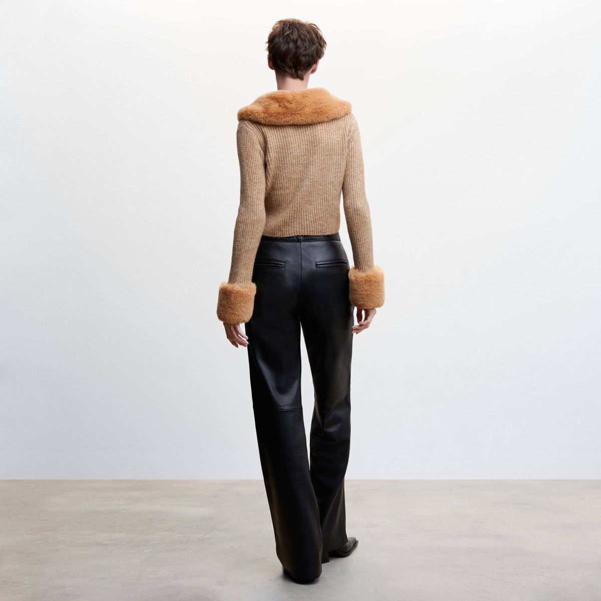 MANGO - Mango Chaleco Cuello Pelo Puddle Mujer