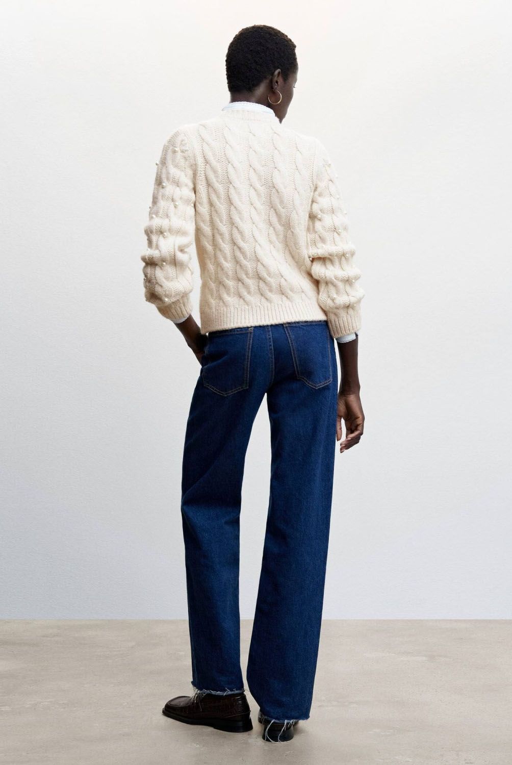 MANGO - Mango Sweater Punto Grueso Perlas Flix Mujer