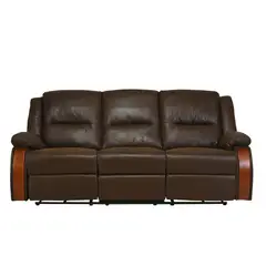CIC - Sofá Rusty Reclinable 3 Cuerpos Café