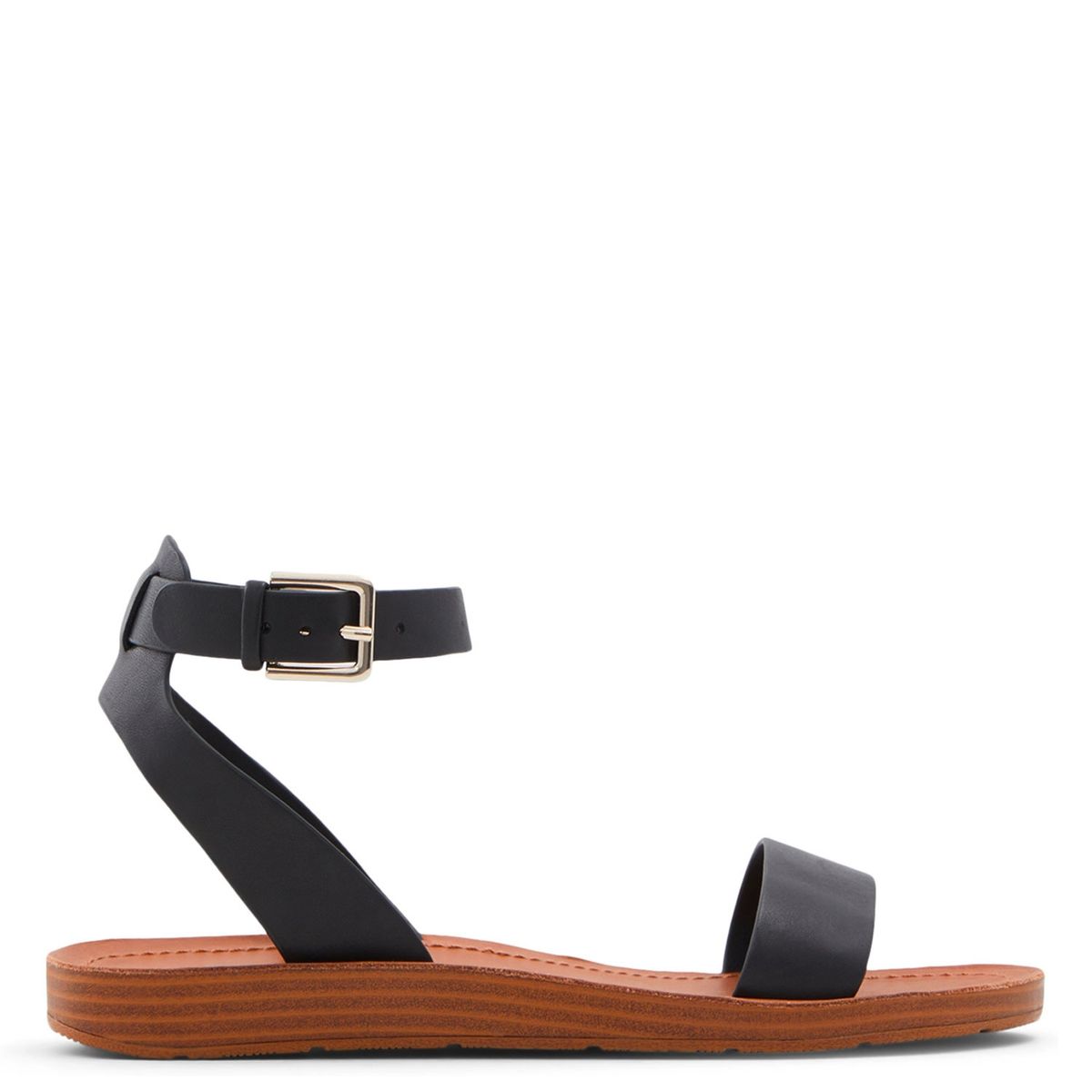 ALDO - Kedaredia Sandalia Plana Mujer Cuero Negro Aldo