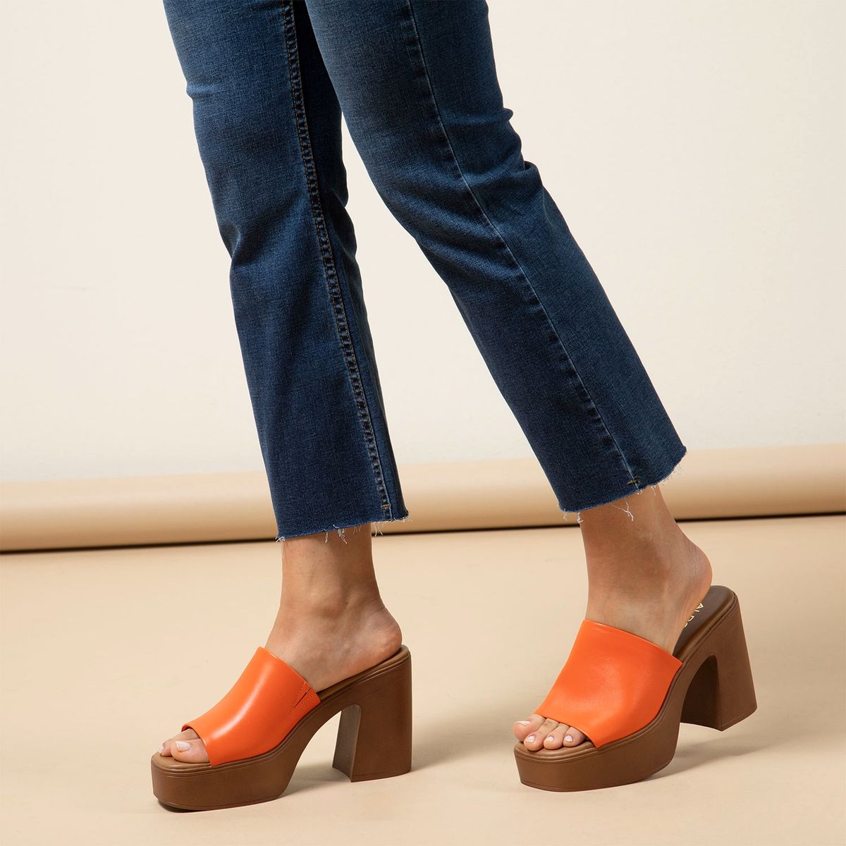 ALDO - Maysee Sandalia Mujer Cuero Naranjo Aldo