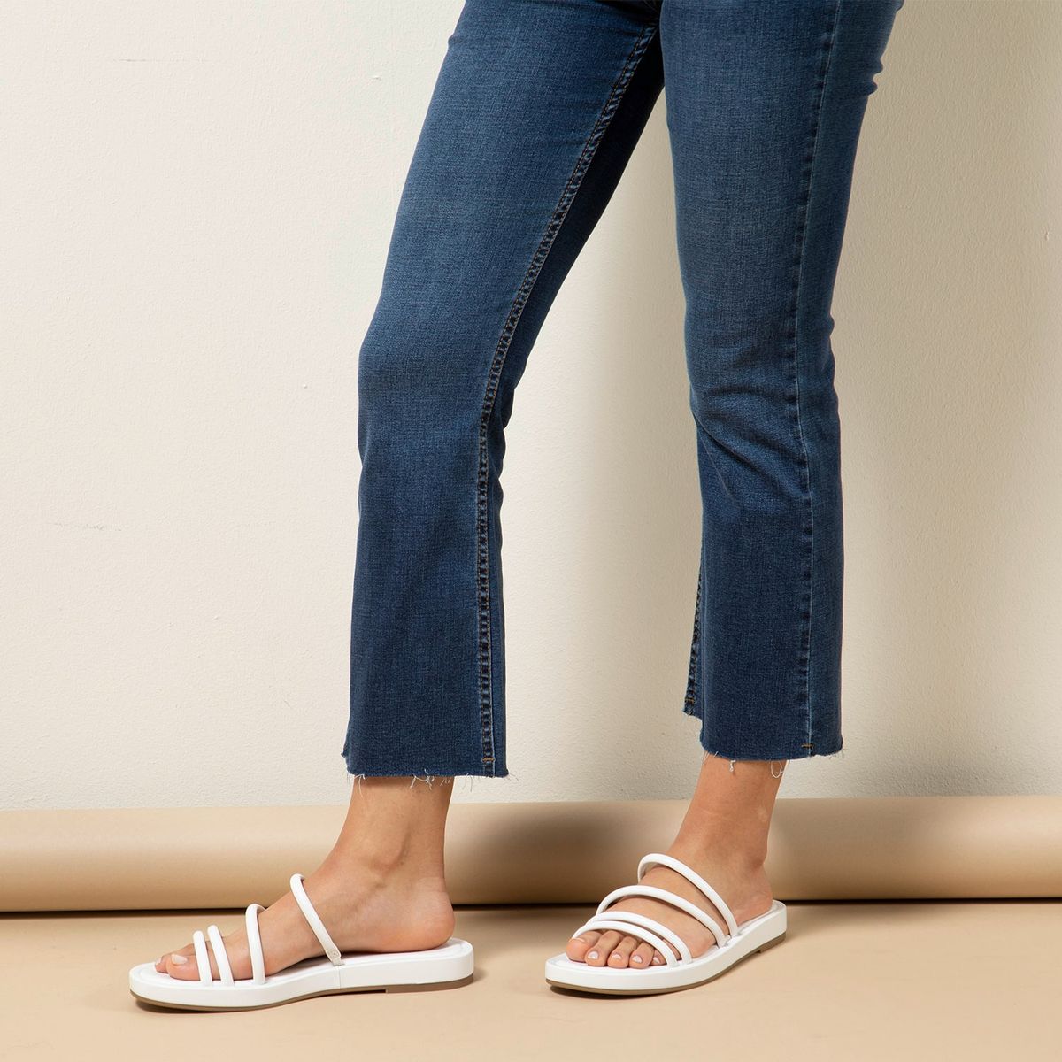 ALDO - Aledeclya Sandalia Plana Mujer Blanco Aldo