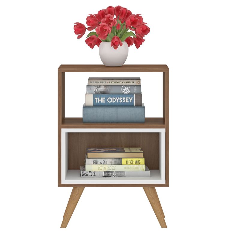 JDO & DESIGN - Mesa Lateral Retro Café/ Blanco  Jdo & Design