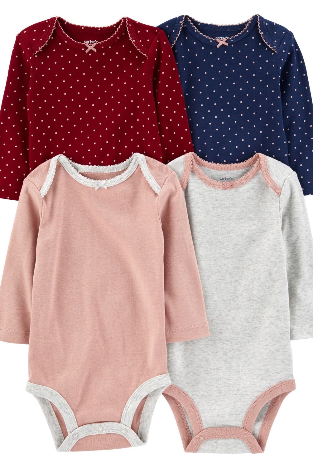 CARTER'S - Pack de Bodys 4 Unidades Bebé Niña Carter's